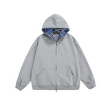 Oversized Streetwear Hoodie – Oversized Streetwear Hoodie – CHEQUERED LINE – ZIP HOODIE