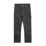 Baggy Streetwear Jeans – LORIN — DENIM front view