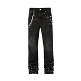 Baggy Streetwear Jeans – PERLA – DENIM front view