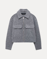 Streetwear Jacket – Cropped Wool Jacket front view