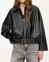 Streetwear Jacket – Belted Leather Jacket