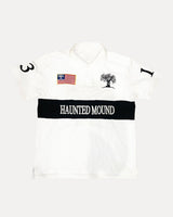 Graphic Streetwear T-Shirt – Haunted Mound Polo Shirt front view
