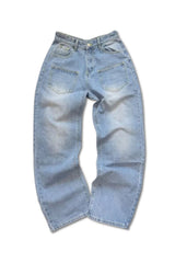 Baggy Denim Jeans – 'Blossom' Embroidered Jeans