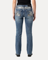 Embroidered Bootcut Jeans