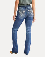 Baggy Denim Jeans – Embroidered Flare Jeans