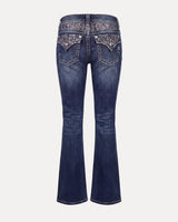 Baggy Streetwear Jeans – Baggy Denim Jeans – Royal Crest Flare Jeans front view