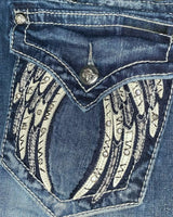 Baggy Denim Jeans – Midnight Wing Straight Jeans