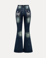 Baggy Streetwear Jeans – Baggy Denim Jeans – Butterfly Flare Jeans front view