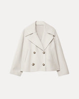 Streetwear Jacket – Heritage Cropped Wool Coat front view