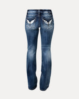 Baggy Streetwear Jeans – Sky Flared Jeans front view