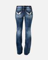 Baggy Streetwear Jeans – Sky Flared Jeans front view
