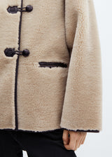 Streetwear Jacket – Faux fur coat with applications