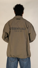 Fear of God Essentials FW20 Coach Jacket Taupe