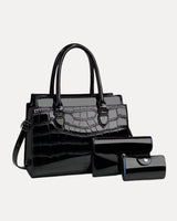 Streetwear Outfit Set – Textured Classic Handbag Set front view