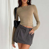 Streetwear Long Sleeve Top – Casual Slim Fit Long Sleeve