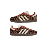 Sneakers Adidas Samba OG da donna, motivo leopardato rosso Preloved