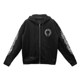 Oversized Streetwear Hoodie – Oversized Streetwear Hoodie – CHROME – ZIP HOODIE front view
