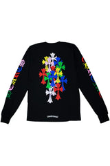 Streetwear Essential – Streetwear Long Sleeve Top – Chrome Cross Longsleeve front view