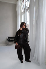 Jacquemus Le Grand Bambino Croco Dark Brown