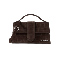Jacquemus Le Grand Bambino Croco Dark Brown