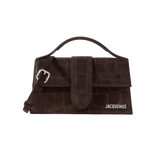 Jacquemus Le Grand Bambino Croco Dark Brown