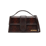 Jacquemus Le Grand Bambino Python dark