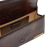 Jacquemus Le Grand Bambino Python dark