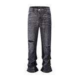 Baggy Streetwear Jeans – VELOA - FLARED DENIM front view