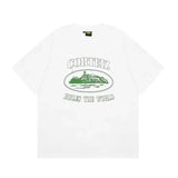 Graphic Streetwear T-Shirt – Graphic Streetwear T-Shirt – Alcatraz White Green T-shirt front view