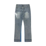 Baggy Denim Jeans – Cross Patch - Flared Jeans