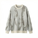 Oversized Knit Sweater – MARBLE — SWEATER front view