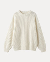 Oversized Knit Sweater – Oversized Knit Sweater – Chunky Knit Sweater front view