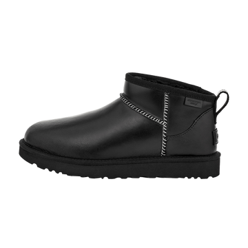 Stivale UGG Classic Ultra Mini LTHR Regen Nero