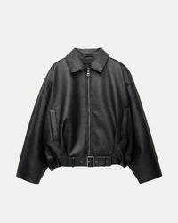 Belted Leather Jacket