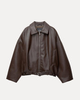 Streetwear Jacket – Belted Leather Jacket