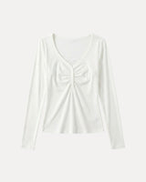 Ruched Henley Top