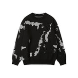 Oversized Knit Sweater – Oversized Knit Sweater – ABSTRACT — SWEATER front view