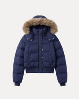 Streetwear Shorts – Fur Collar Short Parka front view