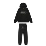 Streetwear Outfit Set – Streetwear Outfit Set – Alcatraz Triple Black Tracksuit front view