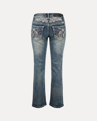 Embroidered Bootcut Jeans