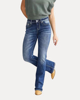 Baggy Denim Jeans – Embroidered Flare Jeans