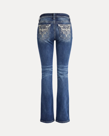 Embroidered Flare Jeans