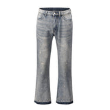 Baggy Streetwear Jeans – Baggy Denim Jeans – ASARO - FLARED DENIM front view