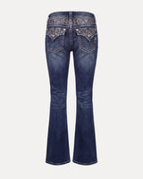Baggy Streetwear Jeans – Baggy Denim Jeans – Royal Crest Flare Jeans front view