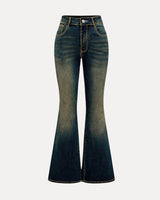 Baggy Denim Jeans – Regal Bloom Flare Jeans