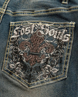 Baggy Denim Jeans – Regal Bloom Flare Jeans