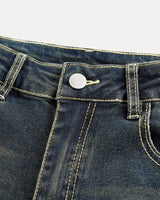 Baggy Denim Jeans – Regal Bloom Flare Jeans