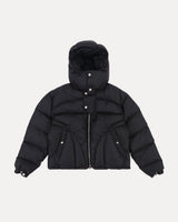 Streetwear Essential – Midnight Shield Puffer front view