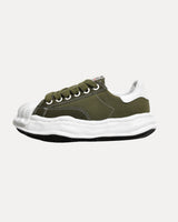 Wave Sole Canvas Sneaker – Olive