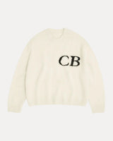 Oversized Knit Sweater – VARSITY KNIT SWEATER front view